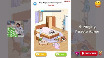 Annoying Puzzle Game - Level 48 - Help the girl avoid catching a cold - Gameplay Solution
