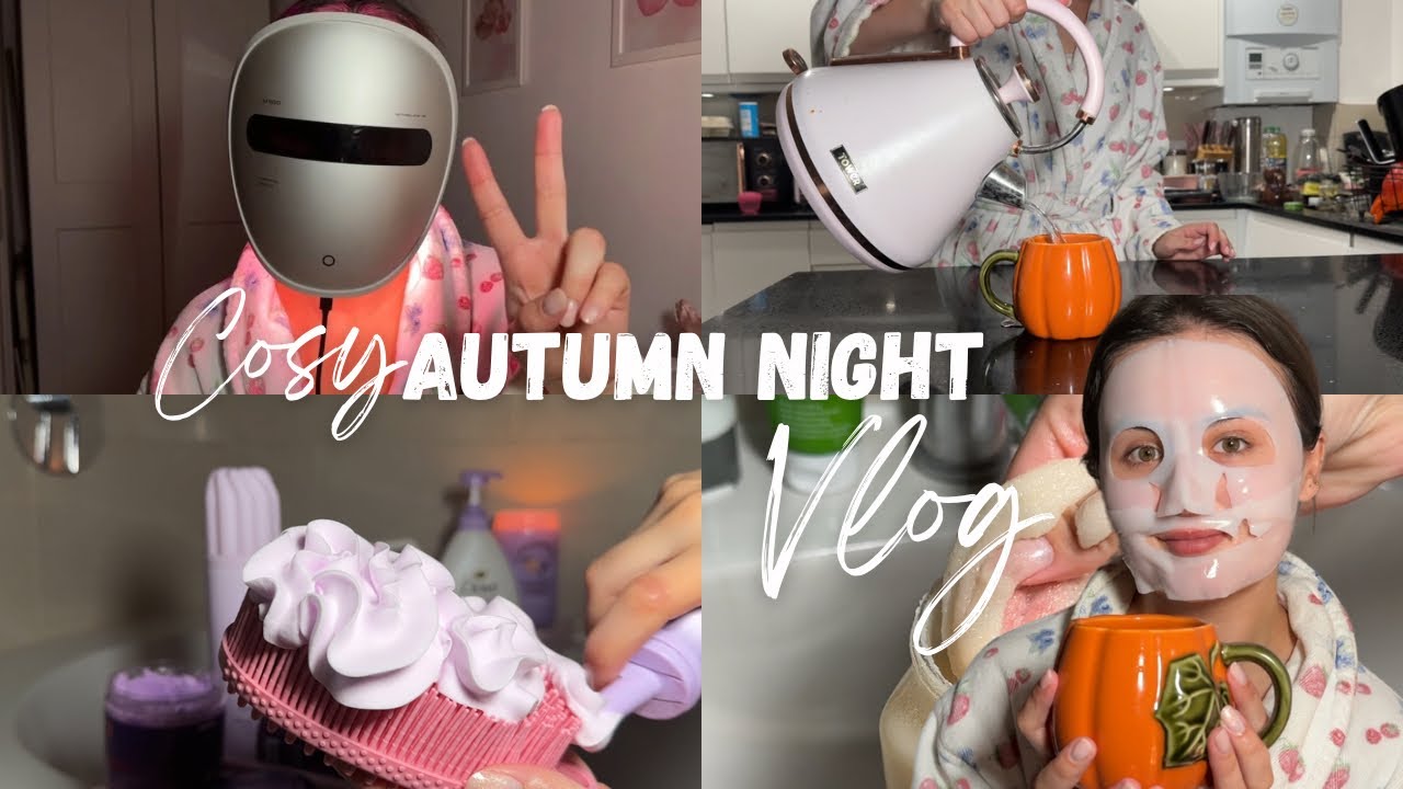 Cozy Autumn Night Routine 🍂Skincare, Self Care, Lavender Body care & all the cozy destress vibes 