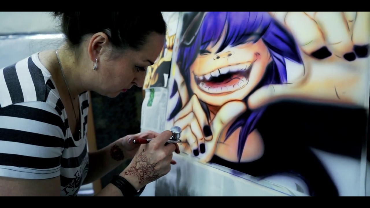 ⁣Аэрография Владивосток. Suzuki escudo (Gorrilaz). Аэрография на капоте.