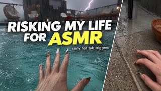 45 Mins of Thunder, Rainy Pool asmr intense wet concrete scratching (NO LOOP, NO AI)