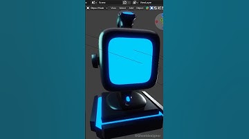 Making A Lowpoly 📺 Tv Model In Blender 3D #blender #blender3d #3d #blenderartist  #render