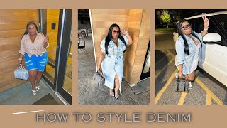 STYLING HAUL • HOW TO STYLE DENIM THIS SUMMER | PLUS SIZE FASHION HAUL  | @iamcurvyglam