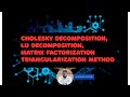 Cholesky Decomposition: The Ultimate Guide to Matrix Factorization for Numerical Analysis