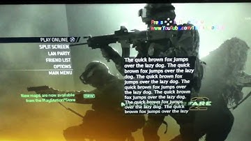 MW2 CFG MENU TUTORIAL