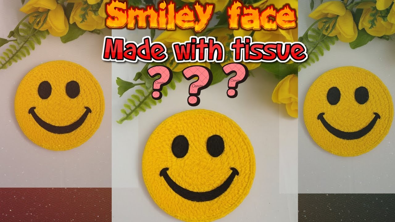 How to make smiley face with tissues at home DIY - YouTube