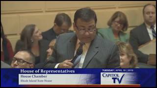 Leader Shekarchi Introducing Gov. Dukakis on House floor