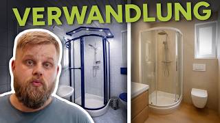 Altes Bad mit Dusche neu gestalten - Wandverkleidung auf alte Fliesen