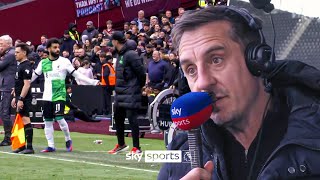 Gary Neville reacts to 'unpleasant' Salah and Klopp touchline clash