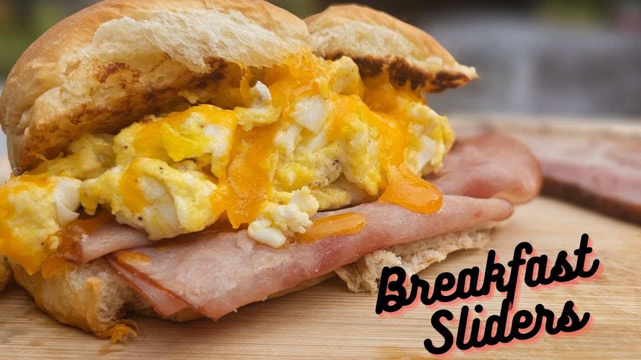 Blackstone Easy Ham & Cheese Breakfast Scrambled Sliders YouTube