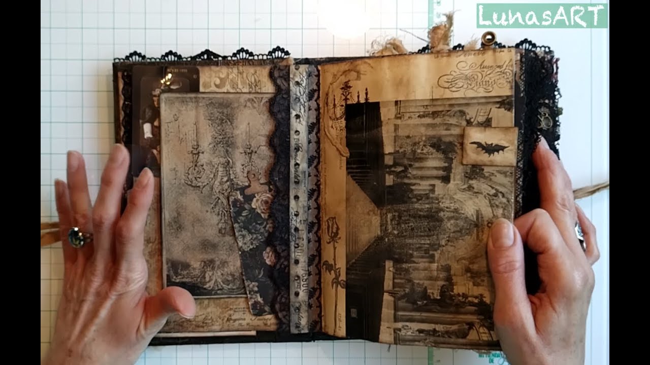 💙 Da isses - mein Gothic/Mystic Junk Journal - Flipthrough :-)