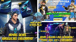 NOVAS SKINS ANGELICAIS CHEGANDO, LOJA MISTERIOSA AMANHÃ, BÔNUS 100%, DESCONTO ROYALES E MUITO MAIS!!