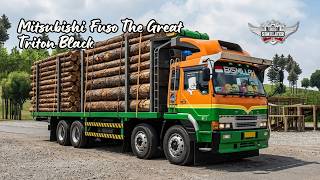 BUSSID Mitsubishi Fuso The Great Triton Black Mod Download | High Detail Truck Mod