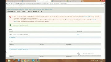Drupal 7 Rules Module walkthrough
