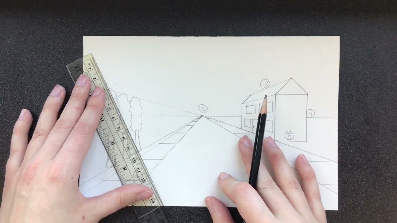1-Point Perspective House