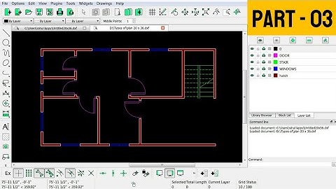 Making a simple floor plan in Librecad || Part -03 || in hindi