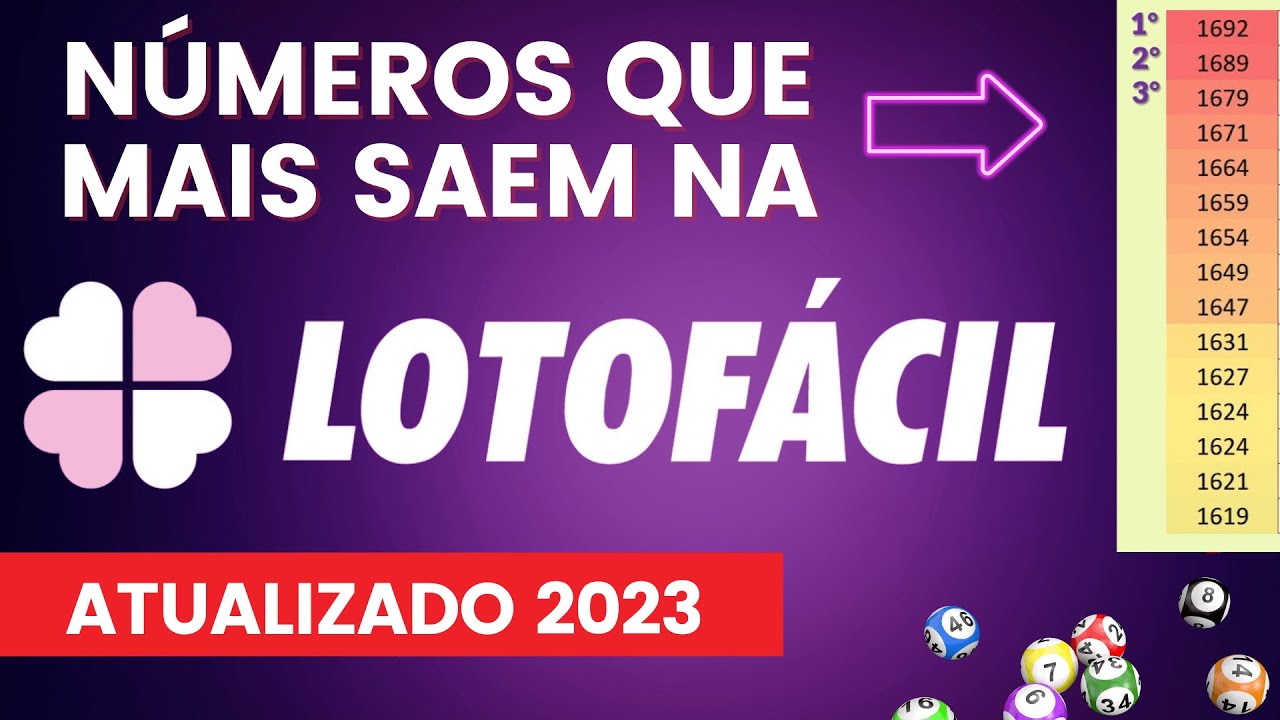 DEZENAS QUE MAIS SAEM NA LOTOFÁCIL (atualizado 2023) - YouTube