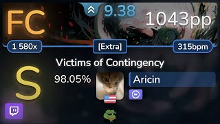 🔴 9.4⭐ Aricin | EPICA - Victims of Contingency [Extra]  DT 98.05% | 1043pp FC - osu!