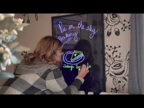 LED DRAWING BOARD Writing Message Neon Glow Light Up Erasable