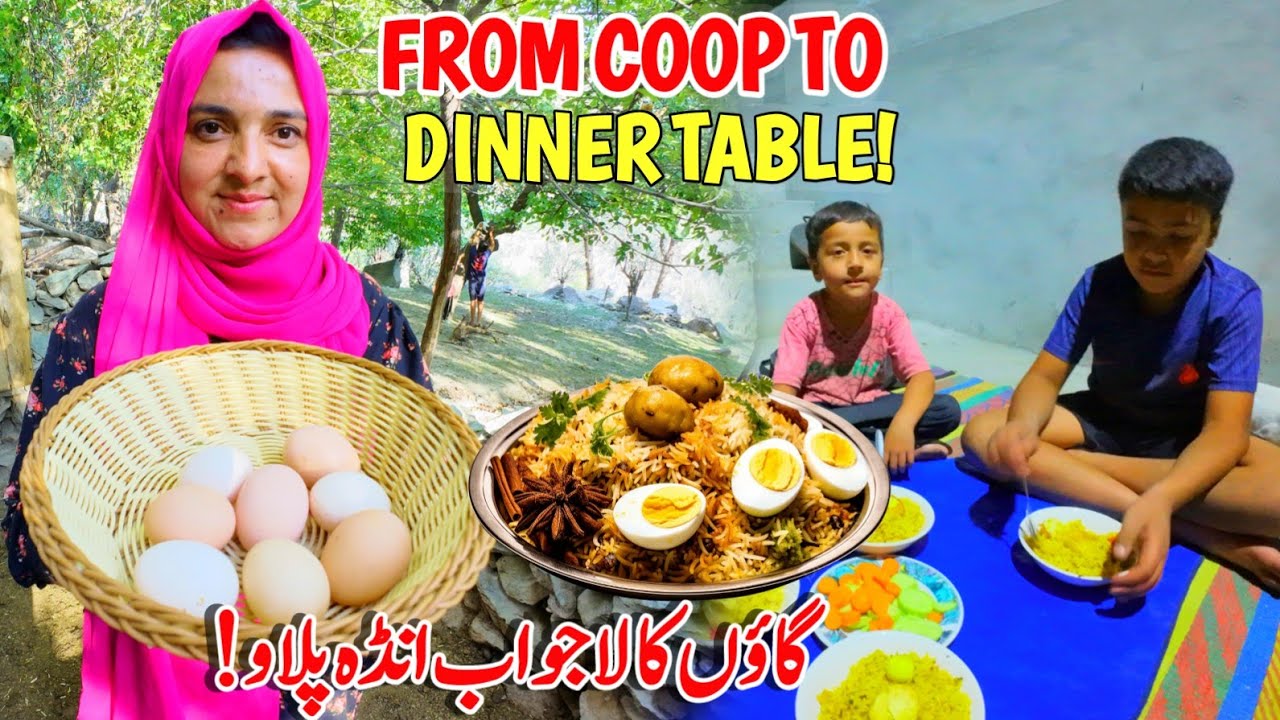 Village Cooking Magic | Desi Egg Pulao Orchestrates Pure Flavor | Organic Food Recipe | Vlog Gilgit