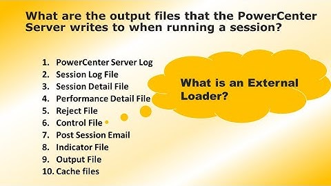What output files does the Informatica PowerCenter Server generate when running a session? | #etl