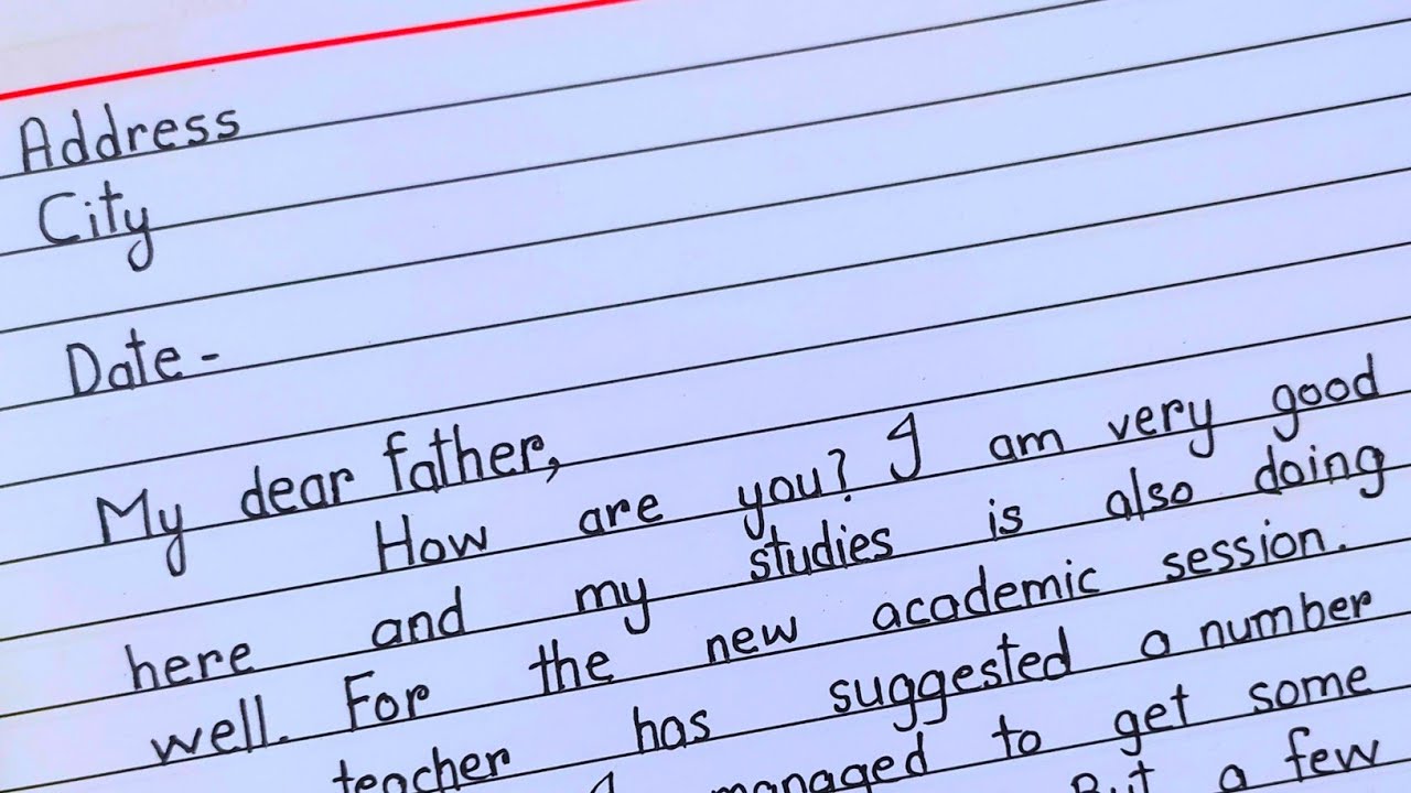 Write a letter to your father asking for money to buy books | letter to father for money