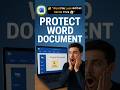MS Word Me File Par Password Kaise Lagaye 🔐 | Protect Word Document Easy Trick #msword #lock #shorts