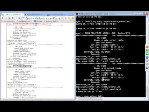 MySQL Stored Procedures and Functions (Topic #5: MySQL course from JPassion.com)