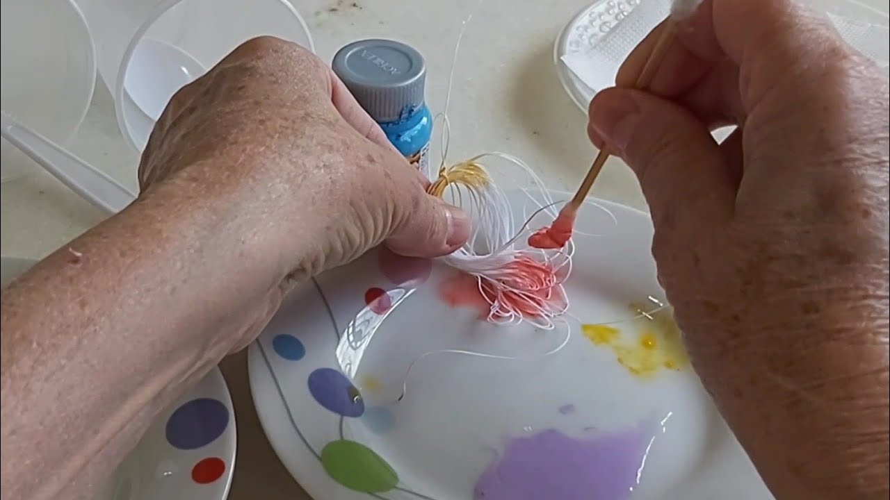 Como tingir Linha Corrente com tinta Acrilex