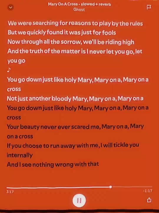 Mary On A Cross-Ghost | Lyrics (slowed reverb)