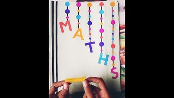 Maths art integrated project front page design😍