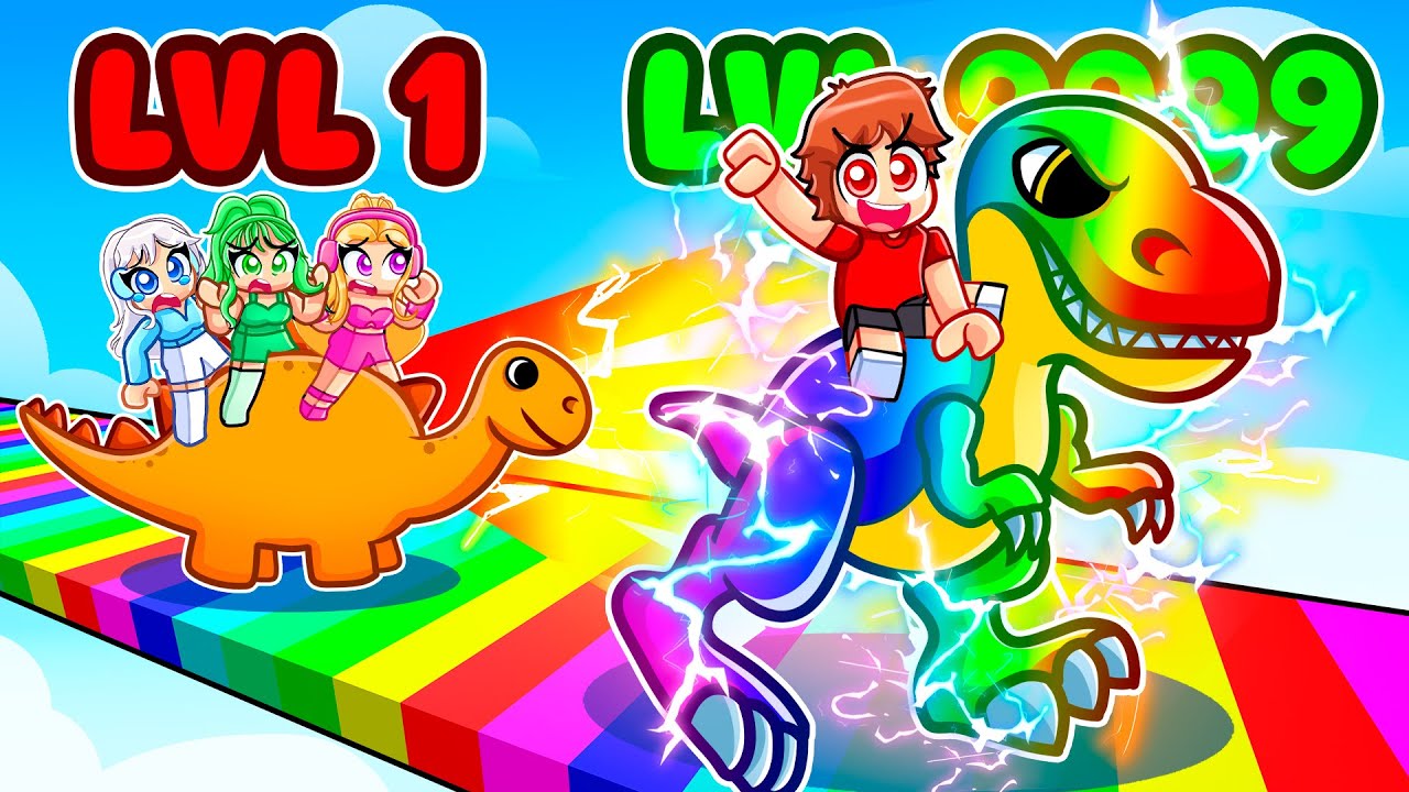 Upgrading Noob To GOD DINOSAUR In Roblox With MY CRAZY FAN GIRLS...