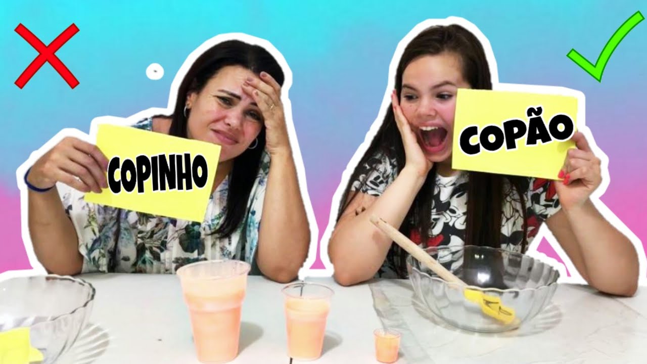COPO COPINHO OU COPÃO FAZENDO SLIME ** (Slime Challenge)