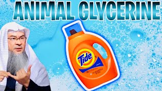 Detergent contains animal glycerine, enzymes, or animal products, is it Halal to use