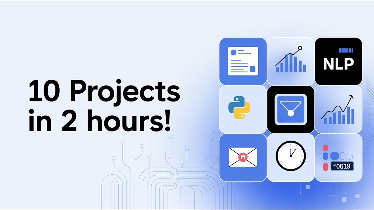 10 Real-World Data Science Projects in 2 Hours | Full Python Portfolio ...