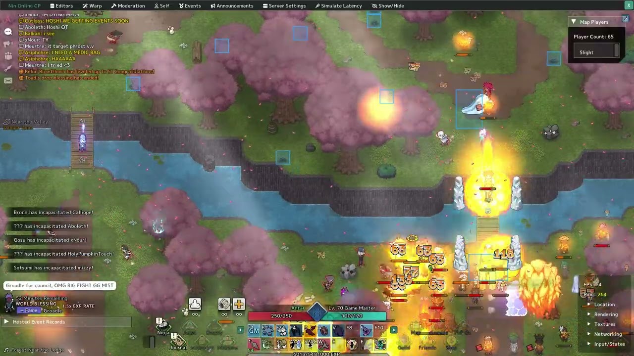 Mist pushes into trapped dark spiders Nin Online