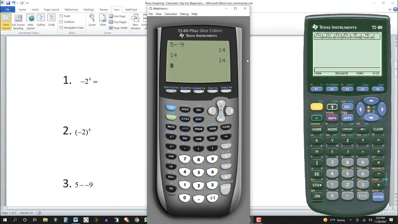Basic Graphing Calculator Tips For Beginners YouTube