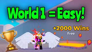 Beating The Easy World 1 in +1 Speed Wings Escape Roblox screenshot 5