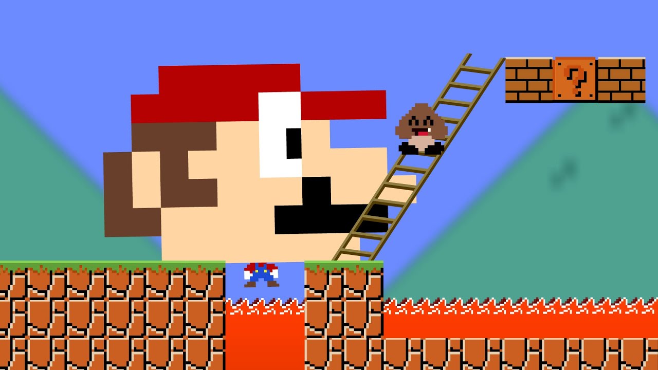 Every time Mario jumps, his head gets BIGGER!