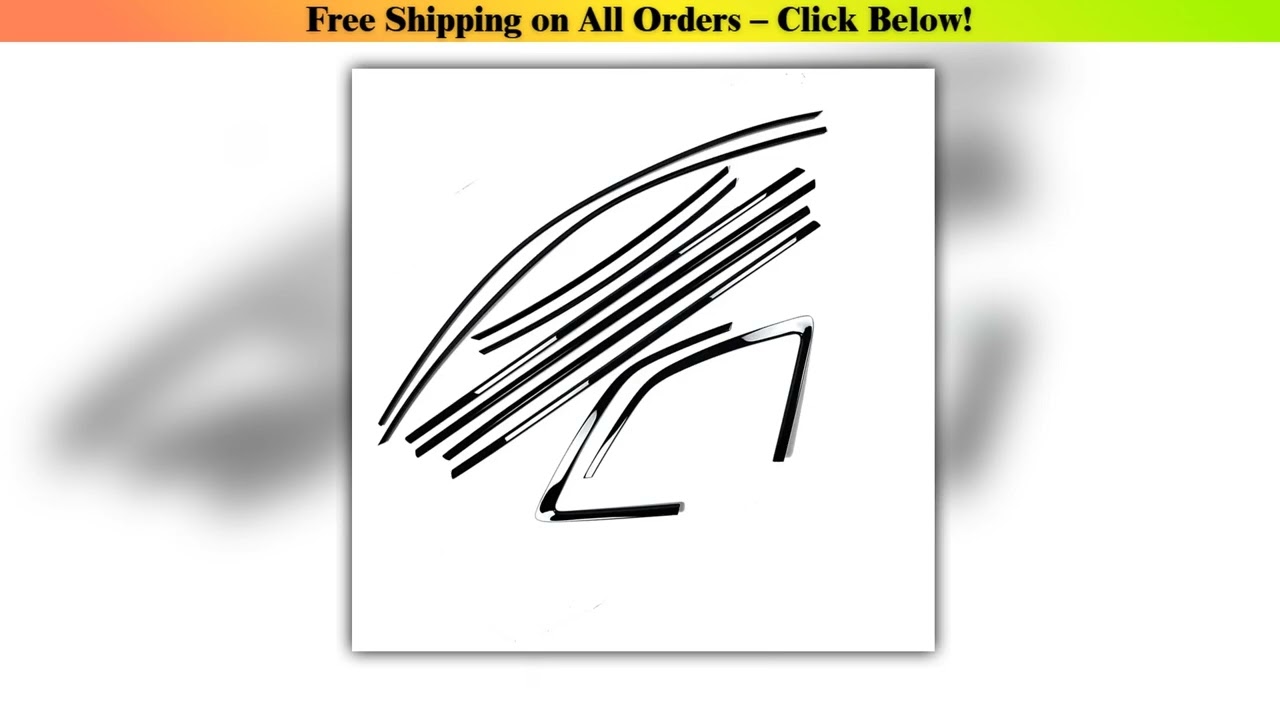 Exterior Gloss Black Window Strip Seal Molding Trim Door Frame Side Weatherstrips Styling Cover