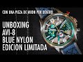 Unboxing AVI-8 Hawker Harrier Blue Nylon Reloj Cronógrafo Militar - Historia 1969 Daily Mail Race