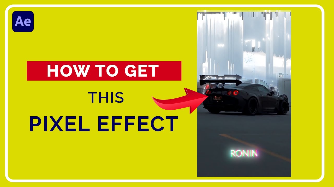 Car Pixel Effect tutorial - After Effects - YouTube