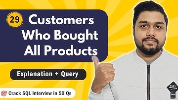 Customers Who Bought All Products | Leetcode 1045 | Crack SQL Interviews in 50 Qs  #mysql #leetcode