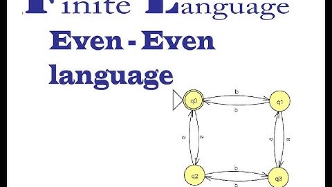 Even- Even Language -Theory of Automata