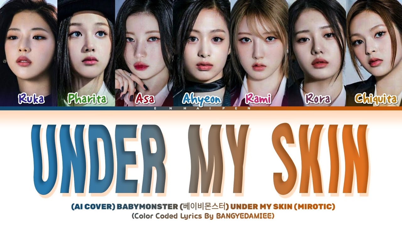 [AI COVER] How Would BABYMONSTER Sing UNDER MY SKIN (MIROTIC) | Color Coded Lyrics
