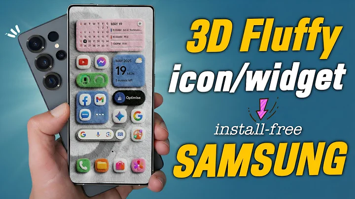 Samsung Install Viral ONE UI 8 - 3D Fluffy Icon Pack & Fluffy Widget on any Galaxy Phone 😍😱 