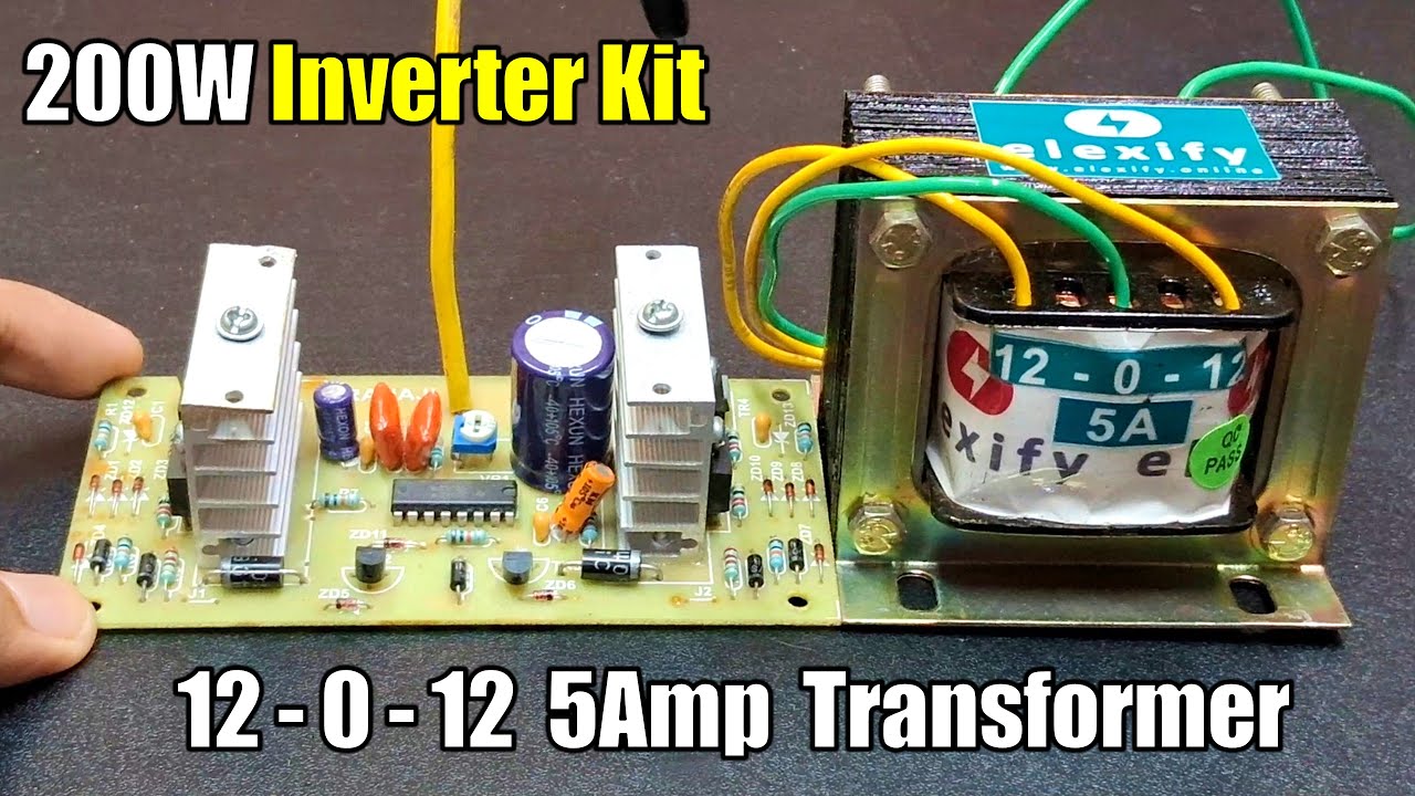 200W Inverter Kit Testing With 12 0 12 5Amp Pure Copper Transformer - 100W Load - Gyan Unboxer TV