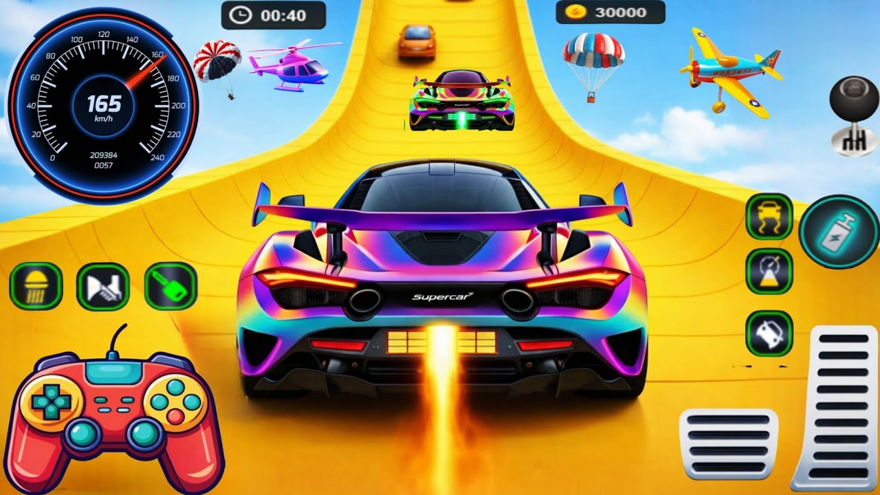 Ultimate Mega Ramp GT Car Racing Simulator - Extreme Car Stunts 3D Android Game - GT Car Racing 2026