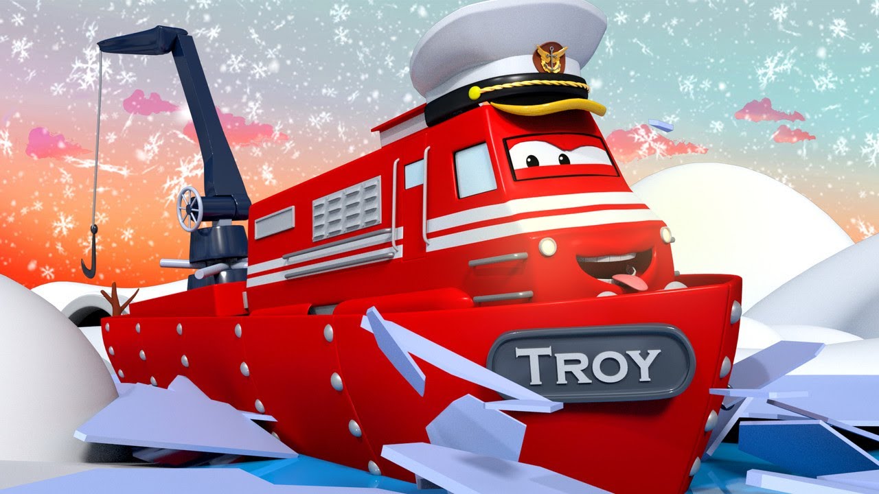 Xe lửa Troy - XE LỬA PHÁ BĂNG cứu Tina khỏi chết đuối - Thành phố xe 