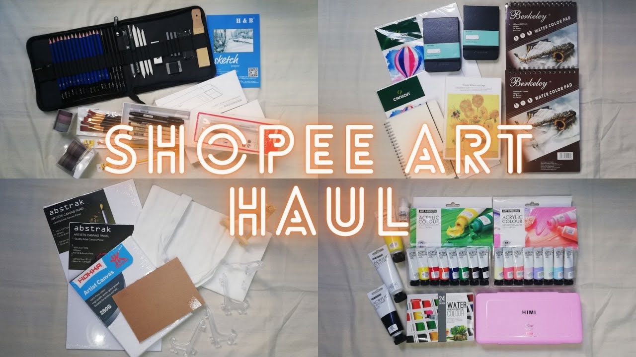 Shopee Art Supplies Haul 🎨 (Christmas gifts 🎁🎄)