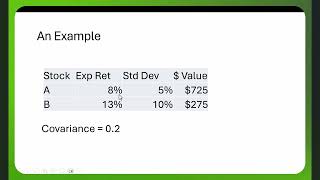 Portfolio Risk and Return   Revised
